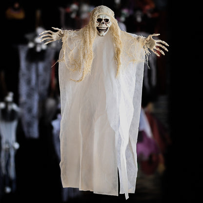 Halloween Hanging Ghost New Secret Room Haunted House Bar Decoration Props Horror Ghost Face Skull Hanging Ghost Pendant Wholesale