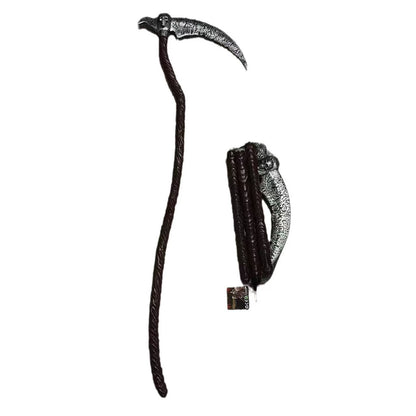 JupiGlow Three-Section Plastic Skull Scythe Costume Prop