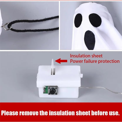 JupiGlow Acosh Neon Lighted Hanging Ghost Decoration