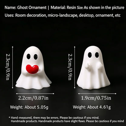 JupiGlow Mini Resin Ghost Figurines, Set of 6