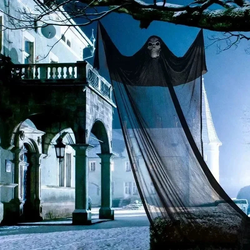 Haunted House Decoration with LED Sound Halloween Hanging Skull Ghost Ghost Ornament Indoor Outdoor Bar Halloween Party Decor