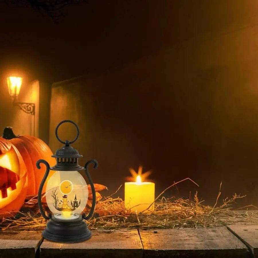 New Halloween Decorations Retro KeroseneLamp Halloween Hanging Ornaments Small Oil Lamp Lantern Christmas Crafts Christmas Thing