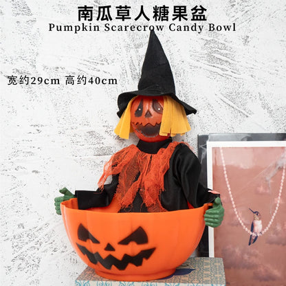 JupiGlow Halloween Pumpkin Candy Container and Display Props