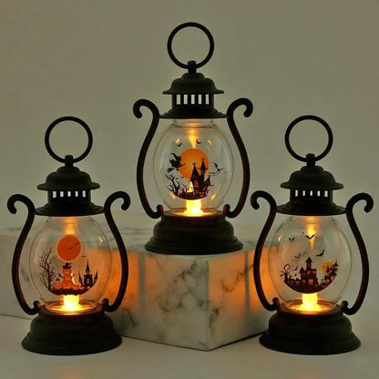 New Halloween Decorations Retro KeroseneLamp Halloween Hanging Ornaments Small Oil Lamp Lantern Christmas Crafts Christmas Thing