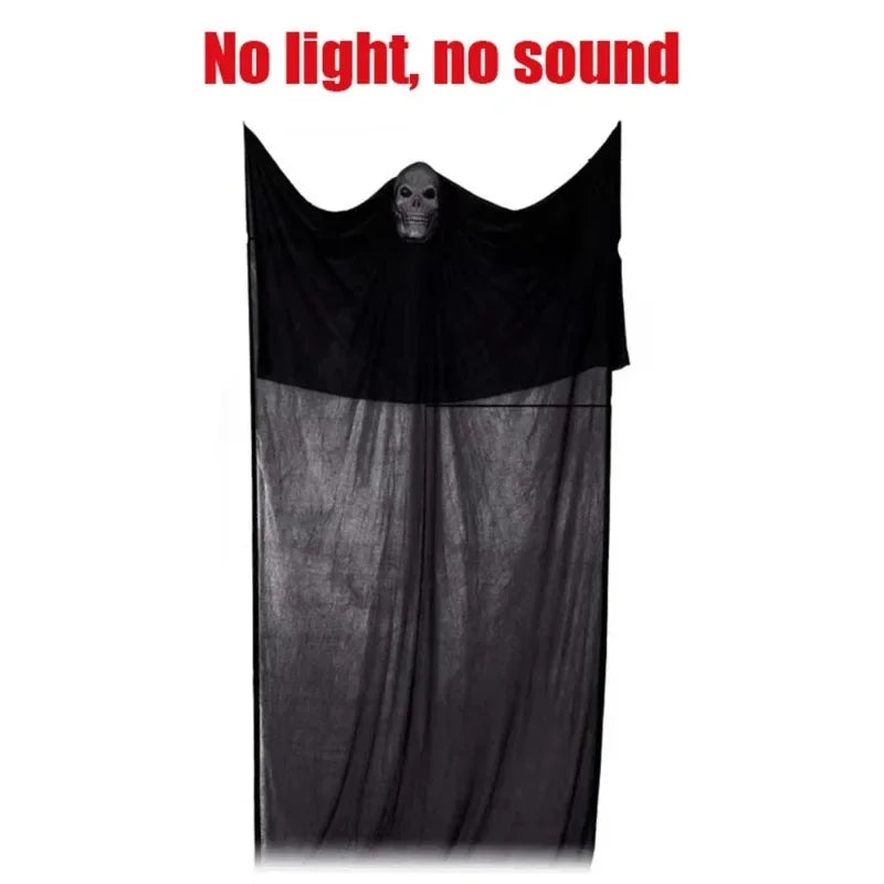 Haunted House Decoration with LED Sound Halloween Hanging Skull Ghost Ghost Ornament Indoor Outdoor Bar Halloween Party Decor