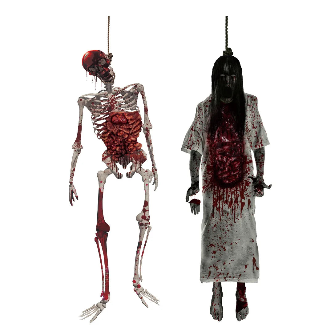 New Halloween Decorations Scary Corpse Wall Stickers Holiday Party Bedroom Window Sticker Decor Halloween Party Supplies 2024
