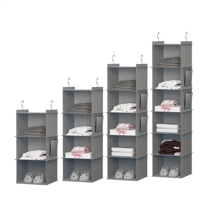 JupiGlow Six-Shelf Hanging Closet Organizer with Two Hooks