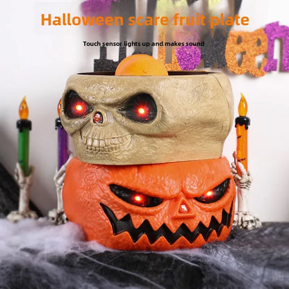 JupiGlow Halloween Pumpkin Candy Container and Display Props