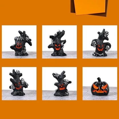 Halloween DIY Resin Decorations Tree Ghost Pumpkin Tree Ornament Handmade Craft Accessories Miniature Models