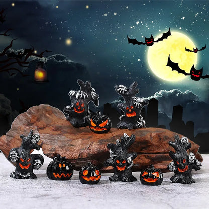 Halloween DIY Resin Decorations Tree Ghost Pumpkin Tree Ornament Handmade Craft Accessories Miniature Models