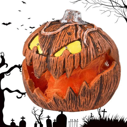 Halloween Pumpkin Animated Decor,Noise Activated Talking and Lifting,Creates Spooky Atmosphere for Halloween Party Decoration