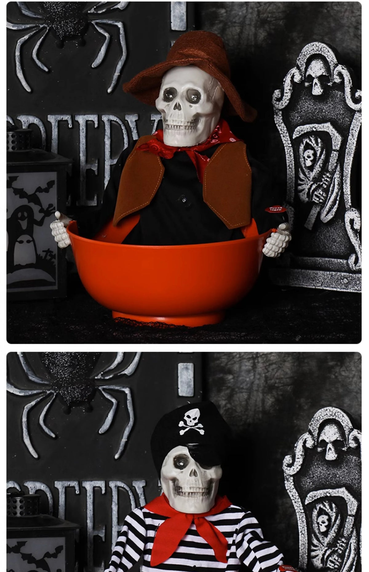 JupiGlow Halloween Pumpkin Candy Container and Display Props