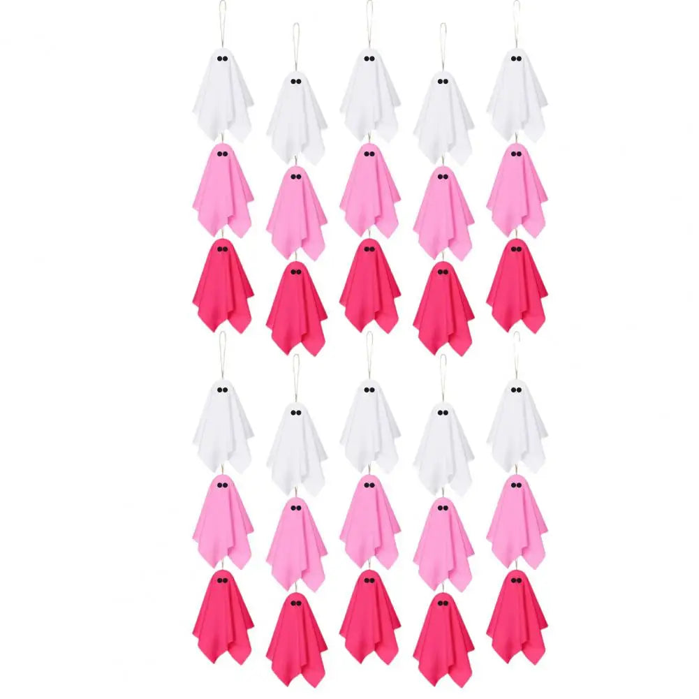 Pink Halloween Ghost Decorations Girly Halloween Room Decor Halloween Ghost Hanging Decor Set Pastel Pink White Soft Fabric
