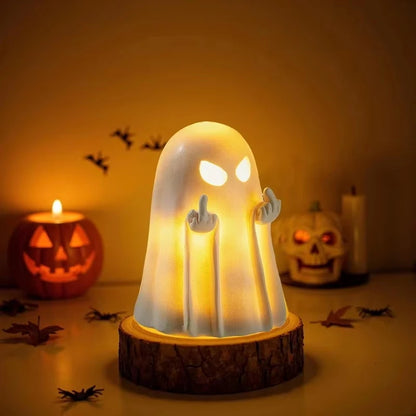 JupiGlow Middle-Finger Ghost Resin Ornament
