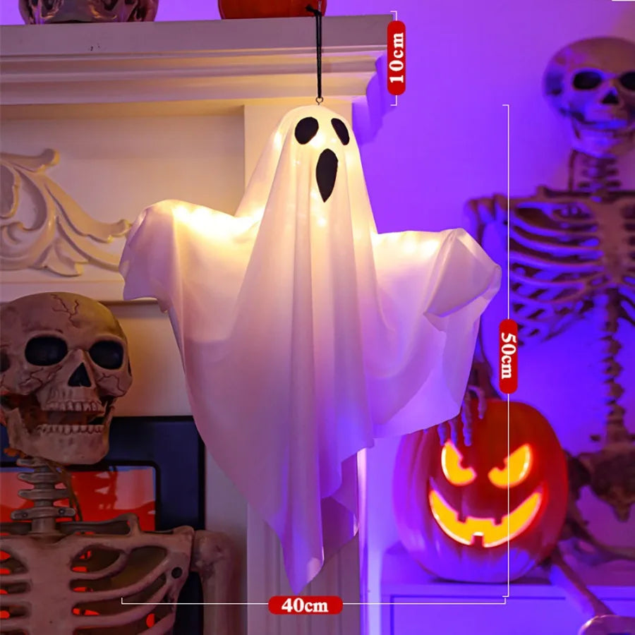 JupiGlow Acosh Neon Lighted Hanging Ghost Decoration