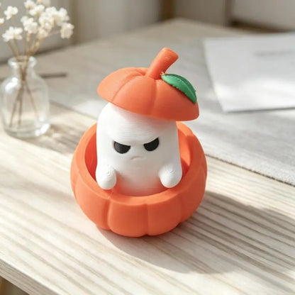 Halloween Pumpkin Ghost Decorative Ornament Desktop Decoration Funny 3d Printed Figurine For Festival Decoration