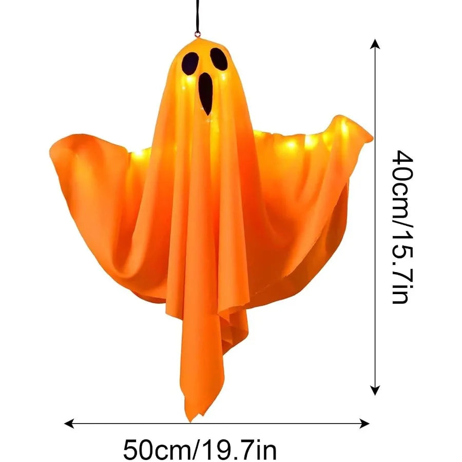 JupiGlow Acosh Neon Lighted Hanging Ghost Decoration