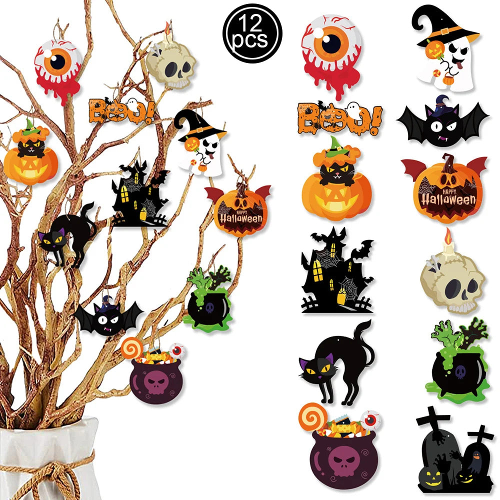 JupiGlow Halloween Paper Tree Ornaments
