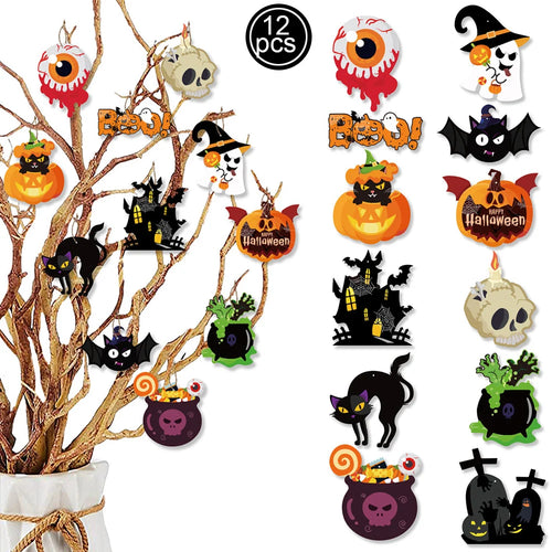 JupiGlow Halloween Paper Tree Ornaments
