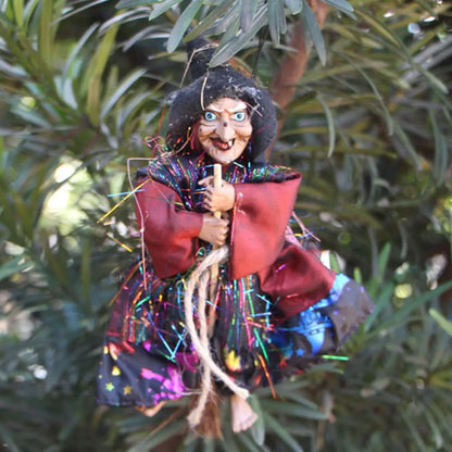 JupiGlow Mini Hanging Witch Doll, 20cm