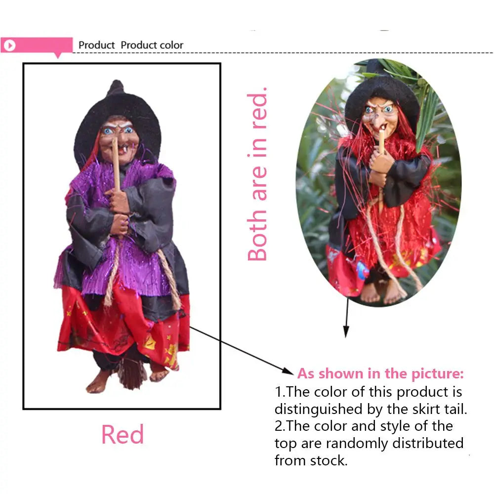 JupiGlow Mini Hanging Witch Doll, 20cm