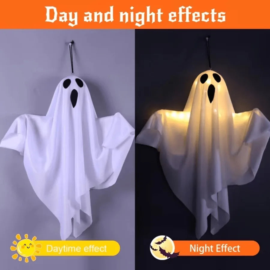 JupiGlow Acosh Neon Lighted Hanging Ghost Decoration