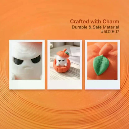 Halloween Pumpkin Ghost Decorative Ornament Desktop Decoration Funny 3d Printed Figurine For Festival Decoration