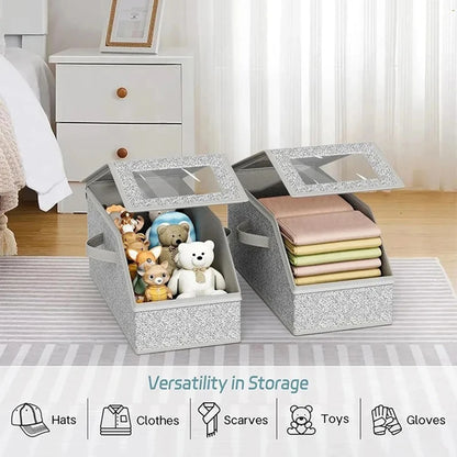 Non Woven Fabric Baseball Cap Storage Box Dustproof Zipper Hat Organizer Foldable Closet Container For Hats Socks Daily Sundries