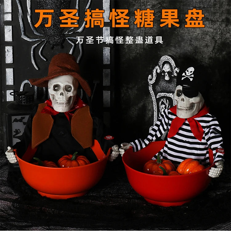 JupiGlow Halloween Pumpkin Candy Container and Display Props