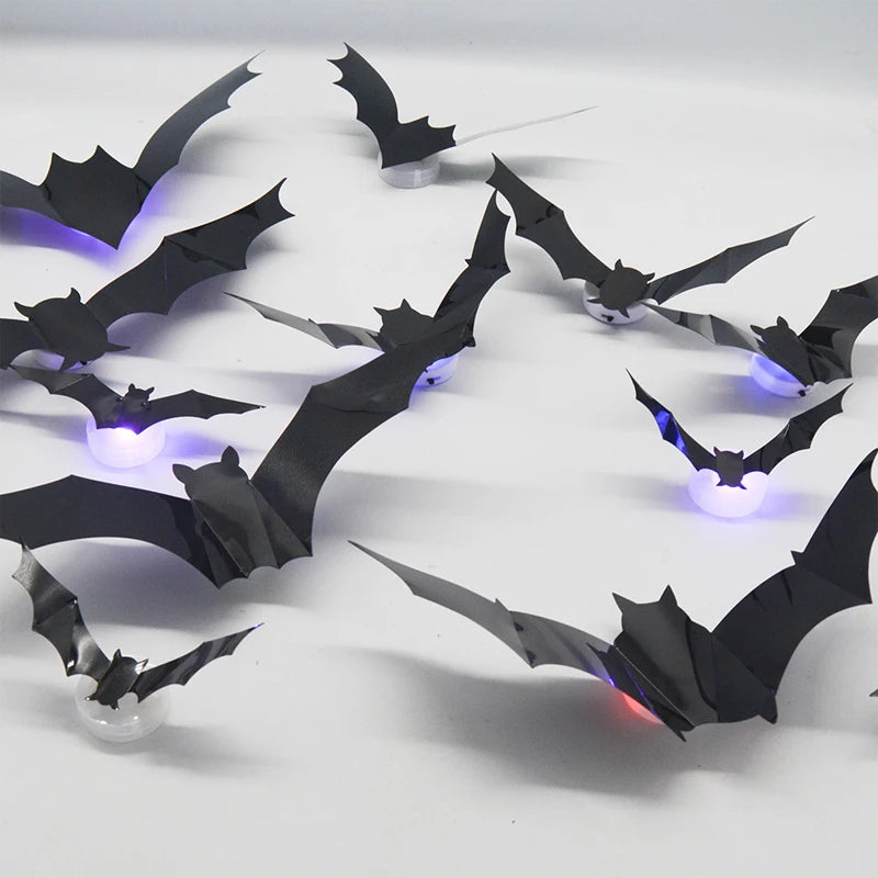 JupiGlow KAZHAN Three-Dimensional Bat Halloween Wall Decorations