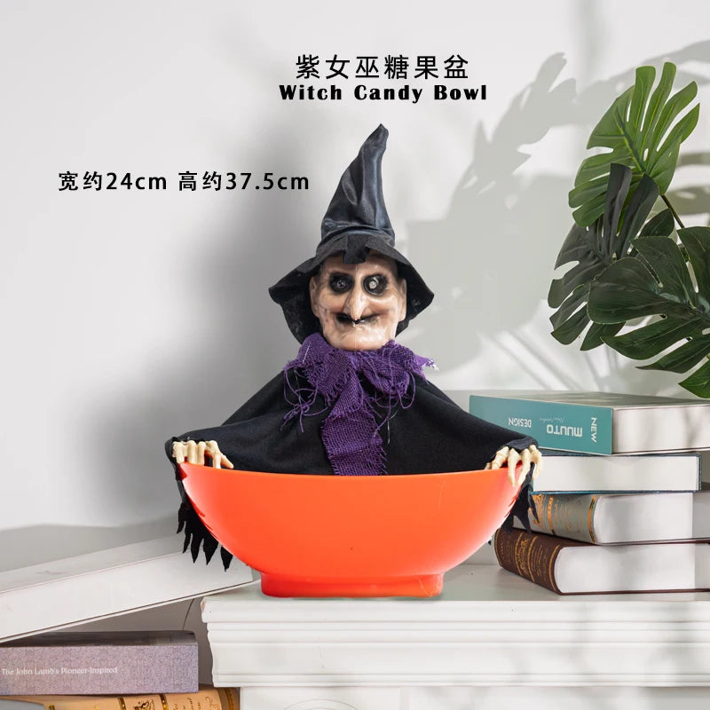 JupiGlow Halloween Pumpkin Candy Container and Display Props