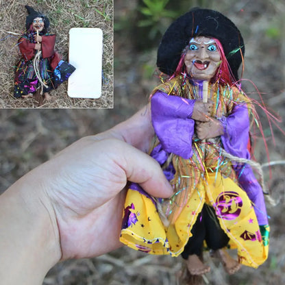 JupiGlow Mini Hanging Witch Doll, 20cm