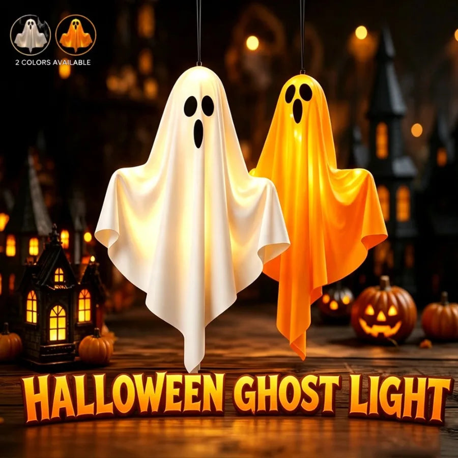 JupiGlow Acosh Neon Lighted Hanging Ghost Decoration