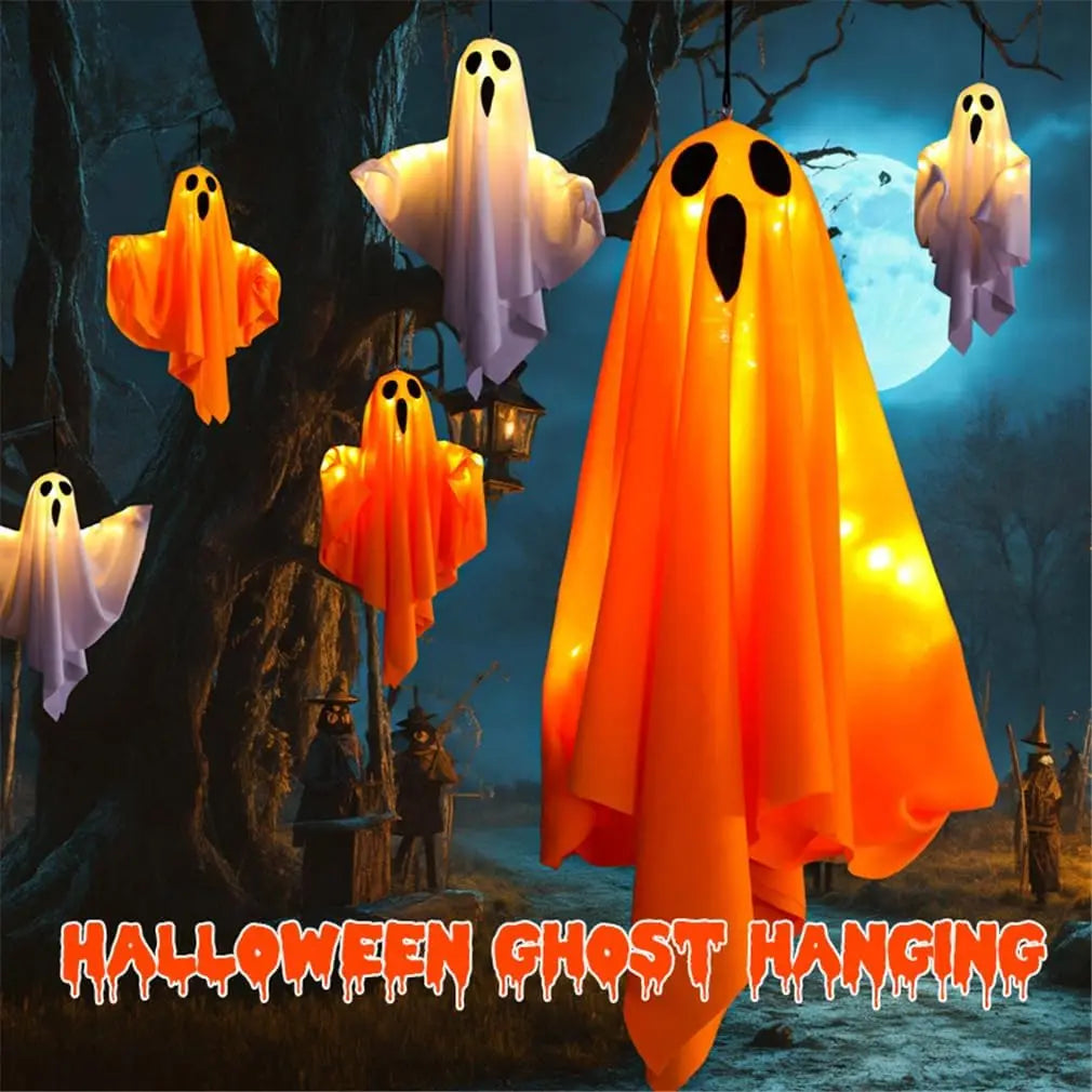 JupiGlow Acosh Neon Lighted Hanging Ghost Decoration