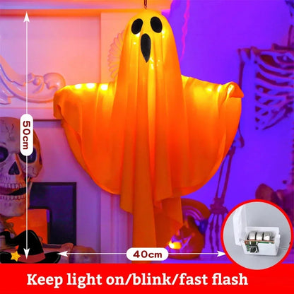 LED Flying Ghost Halloween Decorations, Light Up Flying Hanging Ghosts for Indoor Outdoor Garden Party, Halloween Ornament Gifts