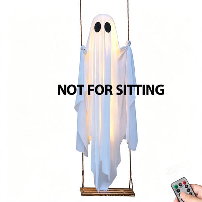 JupiGlow White Ghost Swing with Decorative String Light