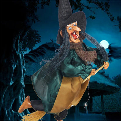 JupiGlow Hanging Witch with Sound and Light Effects