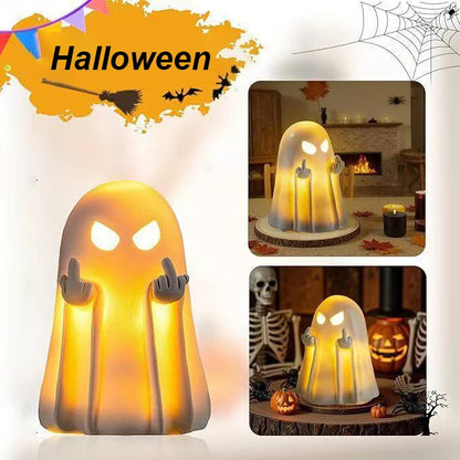 JupiGlow Middle-Finger Ghost Resin Ornament