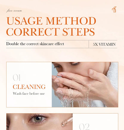 SADOER Vitamin C Whitening Face Serum for Facial Moisturizing Anti Wrinkles Anti-aging Facial Essence Skin Care Products