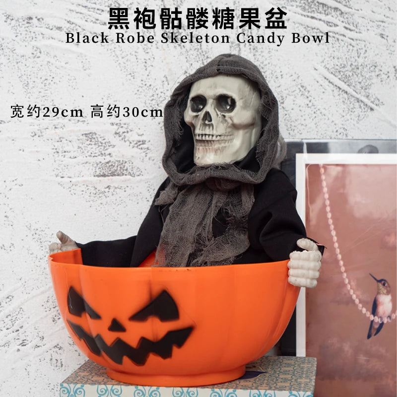 JupiGlow Halloween Pumpkin Candy Container and Display Props