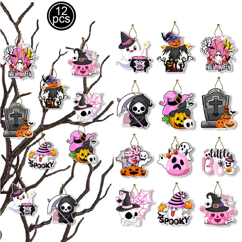 JupiGlow Halloween Paper Tree Ornaments