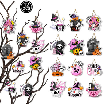 JupiGlow Halloween Paper Tree Ornaments
