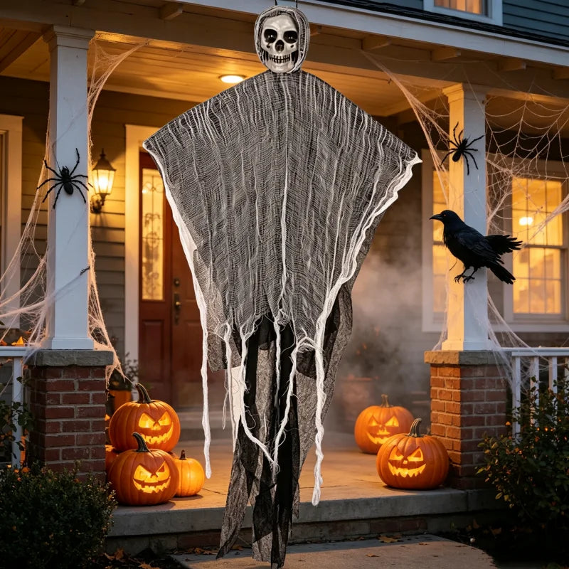 JupiGlow Hanging Skeleton Ghost Halloween Ornament