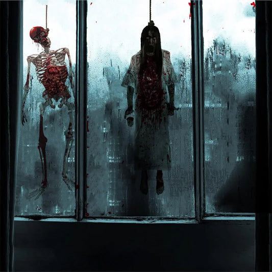 New Halloween Decorations Scary Corpse Wall Stickers Holiday Party Bedroom Window Sticker Decor Halloween Party Supplies 2024