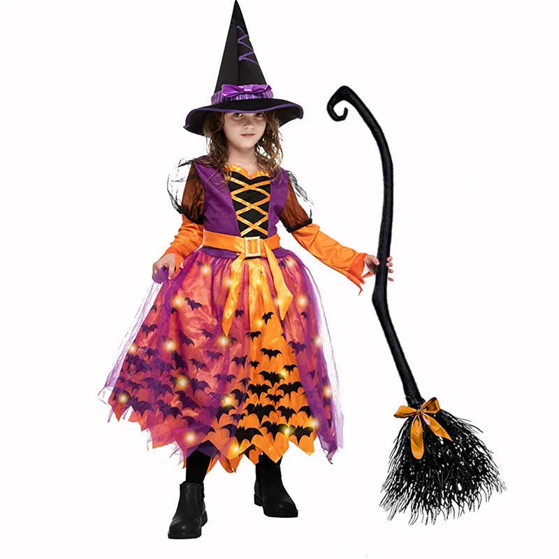 JupiGlow Black Plastic Witch Broom Costume Prop