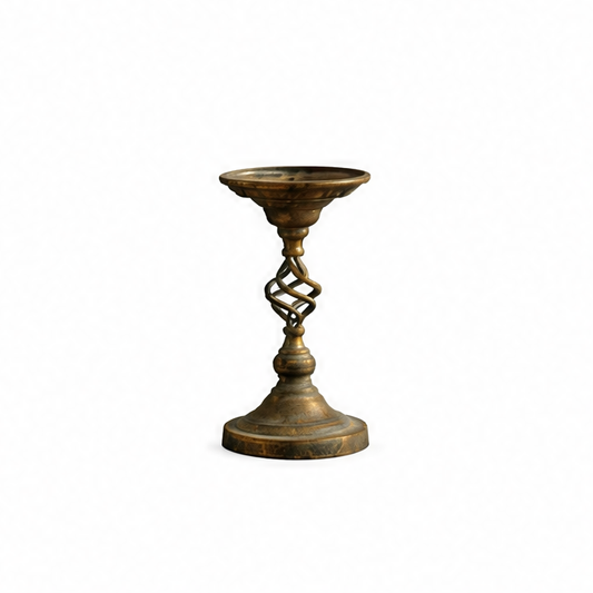 JupiGlow Antique Wrought Iron Candle Holder, European Classical Home Décor Accent for Coffee Shops, Windows and Display Styling