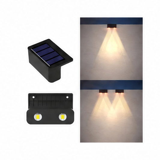 JupiGlow Solar Post Cap Light, LED Outdoor Fence and Porch Lamp, ABS Body, Warm or White Light, 1, 4 or 8 Piece Set