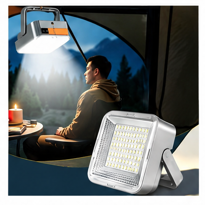 JupiGlow Portable Camping Lantern, ABS Touch-Control Light with Button Switch, Countertop Mount and Polished Finish