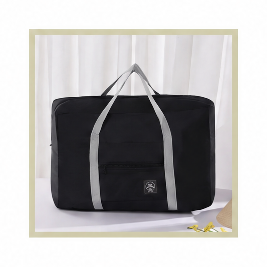 JupiGlow Foldable Polyester Travel Bag, Zipper Carryall, Soft Casual Design, Black, Green, Pink, Navy or Burgundy