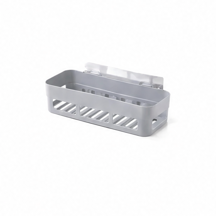 JupiGlow Adhesive Shower Shelf, No-Drill Wall-Mounted Bathroom Caddy in PP, Triangle or Rectangular Options, 27 or 25 cm